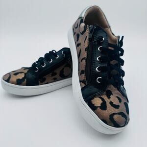 OLD SOLE Leopard Leather animal print GIRLS Kids 3.5 - 34 euro Quality excellent